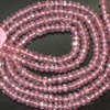 AAAA GORGEOUS OUTSTANDING HIGH QUALITY PINK TOPAZ MICRO FECETED RONDELL BEADS SIZE 3.5 MM LENGTH 15 INCHES GREAT QUALITY GREAT PRICE